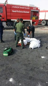 حادث مروري مؤسف لباص يقل زوار من البحرين في منطقة العبدلي في الكويت
