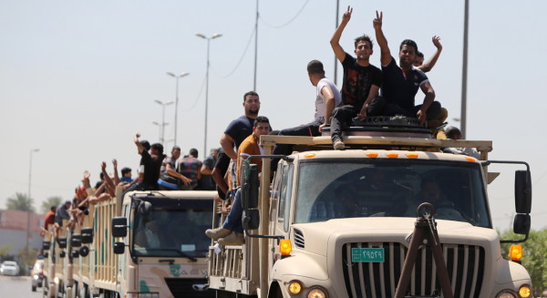 حشود..المطوعين الملبين لنداء المرجعية الرشيدة بالجهاد الكفائي يتوجهون لحماية العراق ومقدساته