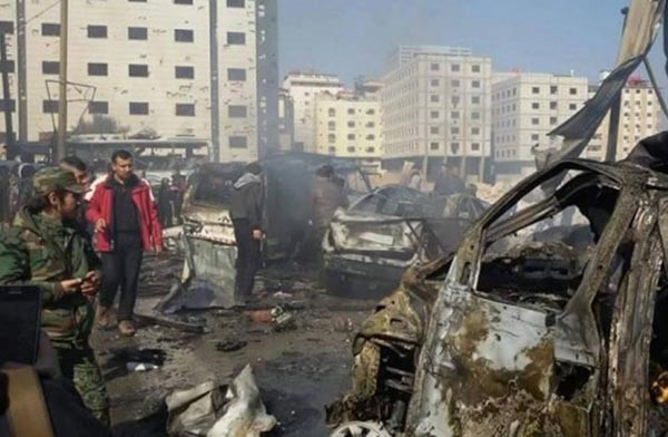 سلسلة تفجيرات استهدفت منطقة السيدة زينب جنوب دمشق