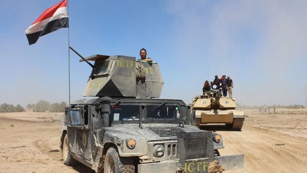 القوات العراقية بعد تقدمها في هيت